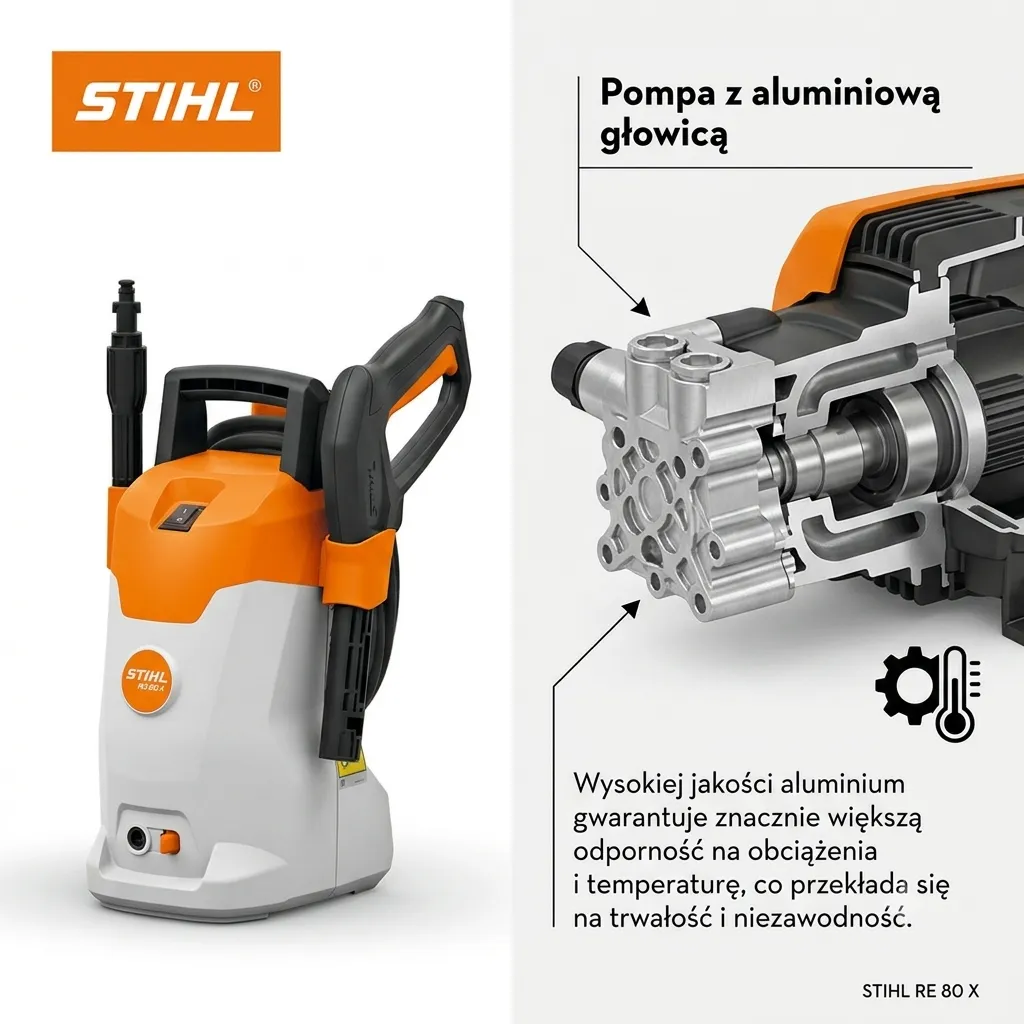 STIHL RE 80 X — pompa wysokociśnieniowa z aluminiową głowicą